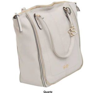 NWT Jessica Simpson Celine Tote quartz light gray purse handbag